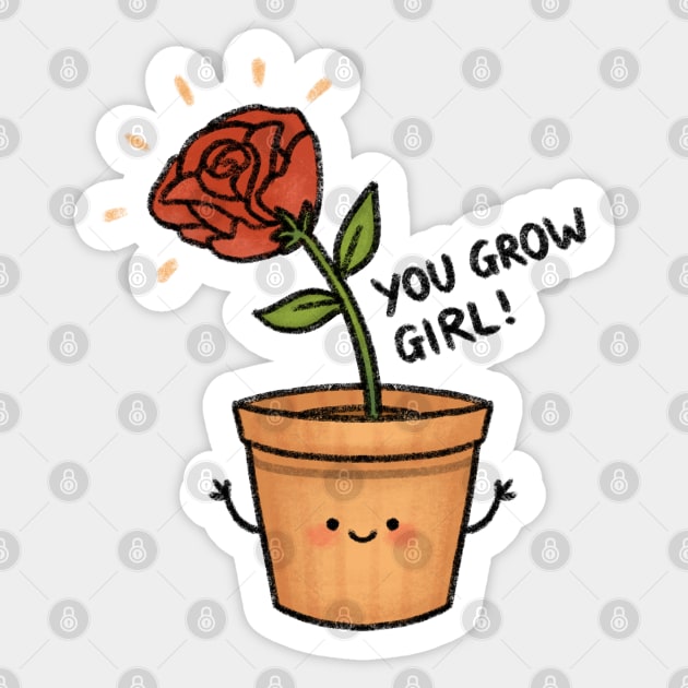 You Grow Girl! Sticker by drawforpun